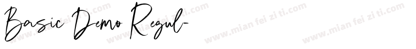 Basic Demo Regul字体转换